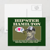 Carte Postale Hipster Hamilton (Devant / Derrière)