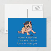 Carte postale Hipster Kitten (Devant / Derrière)