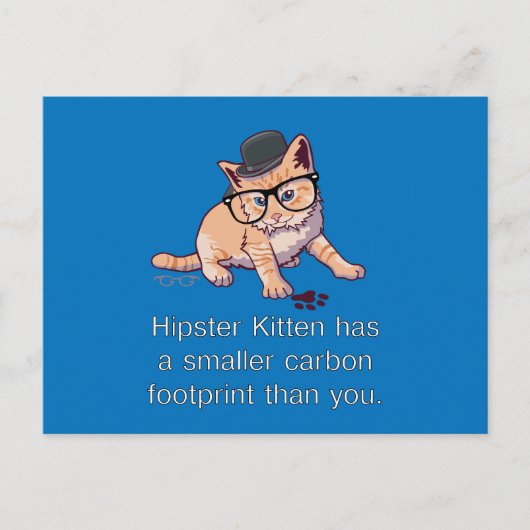 Carte postale Hipster Kitten (Devant)