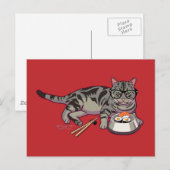 Carte postale Hipster Kitty (sans texte) (Devant / Derrière)