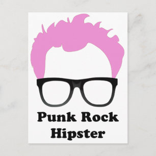 Carte Postale Hipster Punk Rock