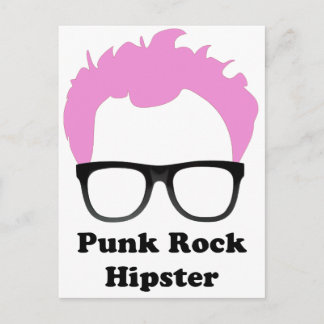 Carte Postale Hipster Punk Rock
