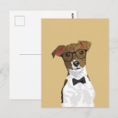 Carte postale Hipster Russell Terrier Dog (Devant / Derrière)