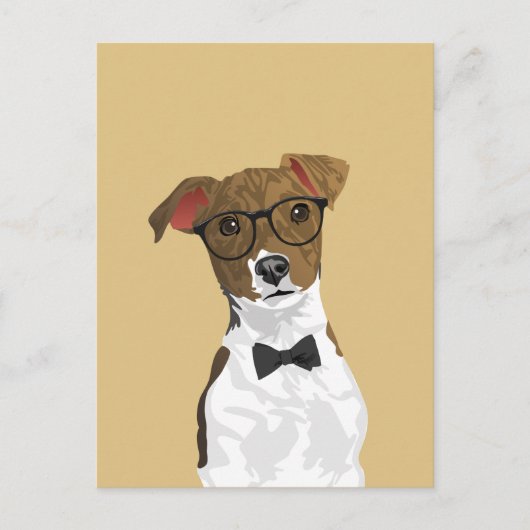 Carte postale Hipster Russell Terrier Dog (Devant)