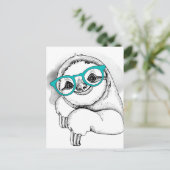 Carte Postale Hipster Sloth (Debout devant)