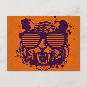 Carte Postale Hipster Tiger