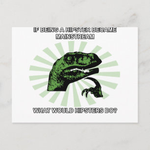 Carte Postale Hipsters de Philosoraptor