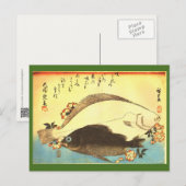 Carte Postale Hirame & Mebaru - Estampe japonaise de poissons de (Devant / Derrière)