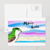 Carte Postale hirondelle violette de gree de lac mono (Devant / Derrière)