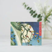 Carte Postale Hiroshige Clair de lune sur une cascade Art japona (Debout devant)