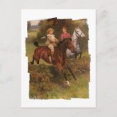 Carte Postale His First Fence Boy and Horse Jumping Fence (Devant)