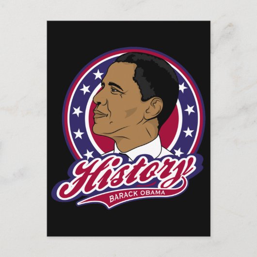 Carte Postale Histoire de Barack Obama (Devant)