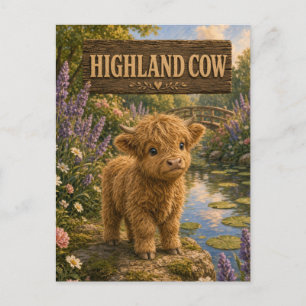 Carte Postale Histoire de bébé vache des Highlands Livre pour en