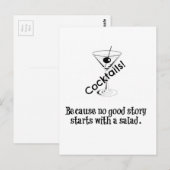 Carte Postale Histoire de cocktail (Devant / Derrière)