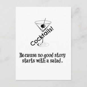 Carte Postale Histoire de cocktail