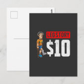 Carte Postale Histoire de jambe Os cassé Guérison Récupération C (Devant / Derrière)