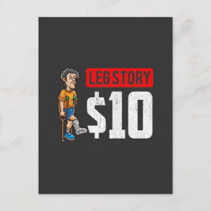 Carte Postale Histoire de jambe Os cassé Remise sur pied Récupér