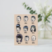 Carte Postale Histoire des cheveux mâles (Debout devant)