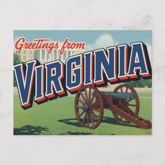 Carte Postale Histoire du Capitole de Virginie (Devant)