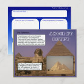 Carte Postale Histoire, Egypte ancienne, Pyramides (Devant / Derrière)