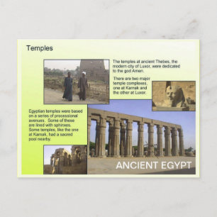Carte Postale Histoire, Egypte ancienne, Temples