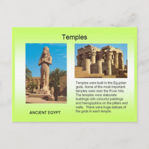 Carte Postale Histoire, Egypte ancienne, Temples