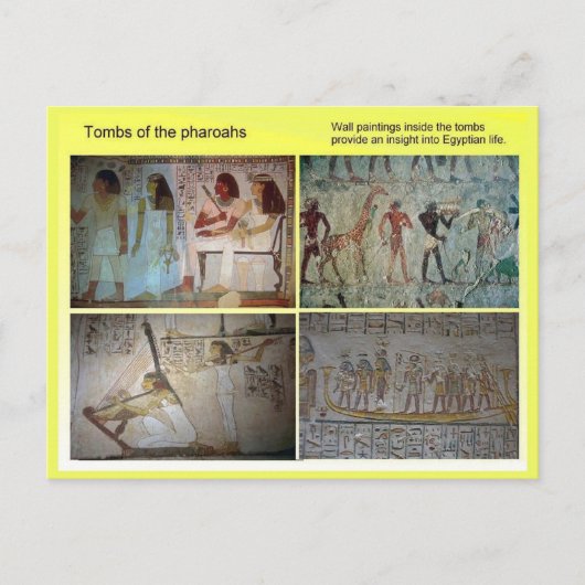 Carte Postale Histoire, Egypte ancienne, Tombes des pharaons (Devant)