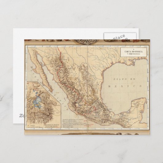 Carte Postale Histoire et architecture du Mexique (Devant / Derrière)