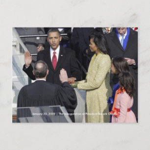 Carte Postale HISTOIRE : La famille Obama à la cérémonie d'inves