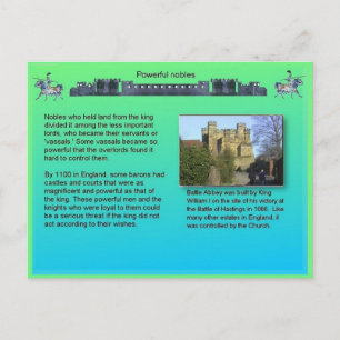 Carte Postale Histoire, Moyen Âge, Nobles Puissants