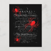 Carte Postale Histoire naturelle Titre Page Araignées Calligraph (Devant)