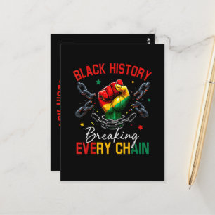 Carte Postale Histoire noire brisant chaque chaîne