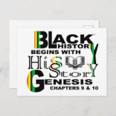 Carte Postale Histoire noire - Son histoire (Devant / Derrière)