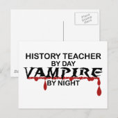 Carte Postale Histoire Professeur Vampire par nuit (Devant / Derrière)