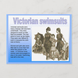 Carte Postale Histoire, Victorienne, bord de mer, maillots de ba