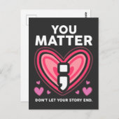 Carte Postale Histoire Vous Comptez Semicolon Sensibilisation à (Devant / Derrière)