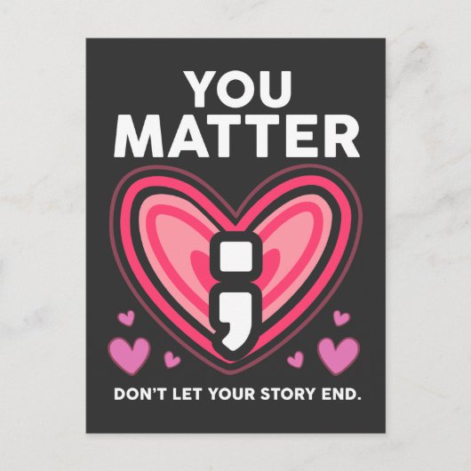 Carte Postale Histoire Vous Comptez Semicolon Sensibilisation à (Devant)