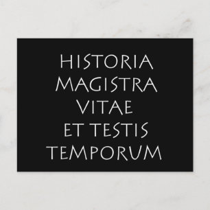 Carte Postale Historia magistra vitae et tess temporum