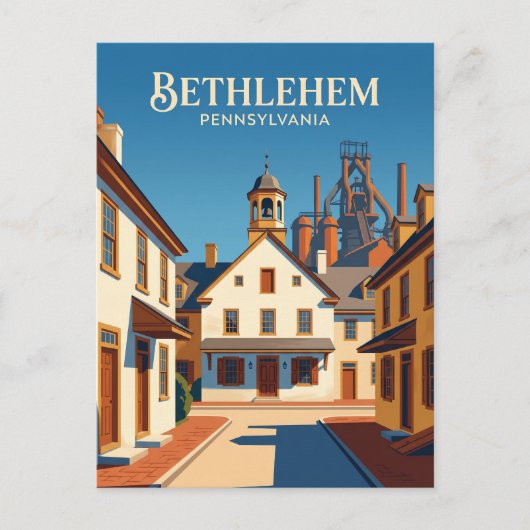Carte Postale Historic Bethlehem USA (Devant)