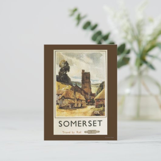 Carte Postale Historic Village Scene British Railway Poster (Debout devant)