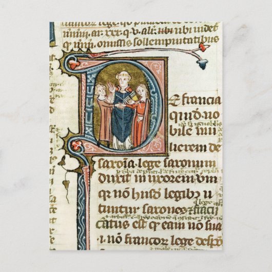 Carte Postale Historié 'D' initial représentant un prêtre (Devant)