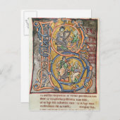 Carte Postale Historié premier 'B' représentant le roi David (Devant / Derrière)