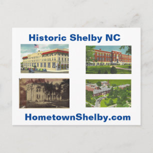 Carte postale historique de Shelby NC