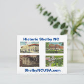 Carte postale historique de Shelby NC (Debout devant)