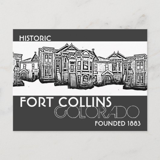 Carte postale historique Fort Collins Colorado (Devant)