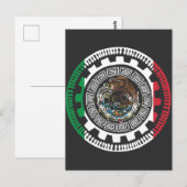 Carte Postale Historique Mexicain Aztèque Mexique Calendrier May (Devant / Derrière)