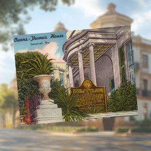 Carte Postale Historique Owens-Thomas House Savannah GA