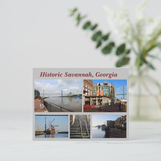 Carte postale Historique Savannah, Géorgie Holiday (Debout devant)