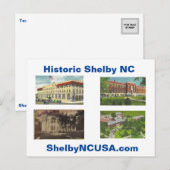 Carte postale historique Shelby NC (Devant / Derrière)