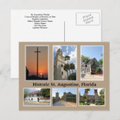 carte postale historique st augustine florida (Devant / Derrière)